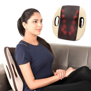 Electric Car and Home Portable Handle Butterfly Kneading Body Shiatsu Back Massage Cushion by AccuFit